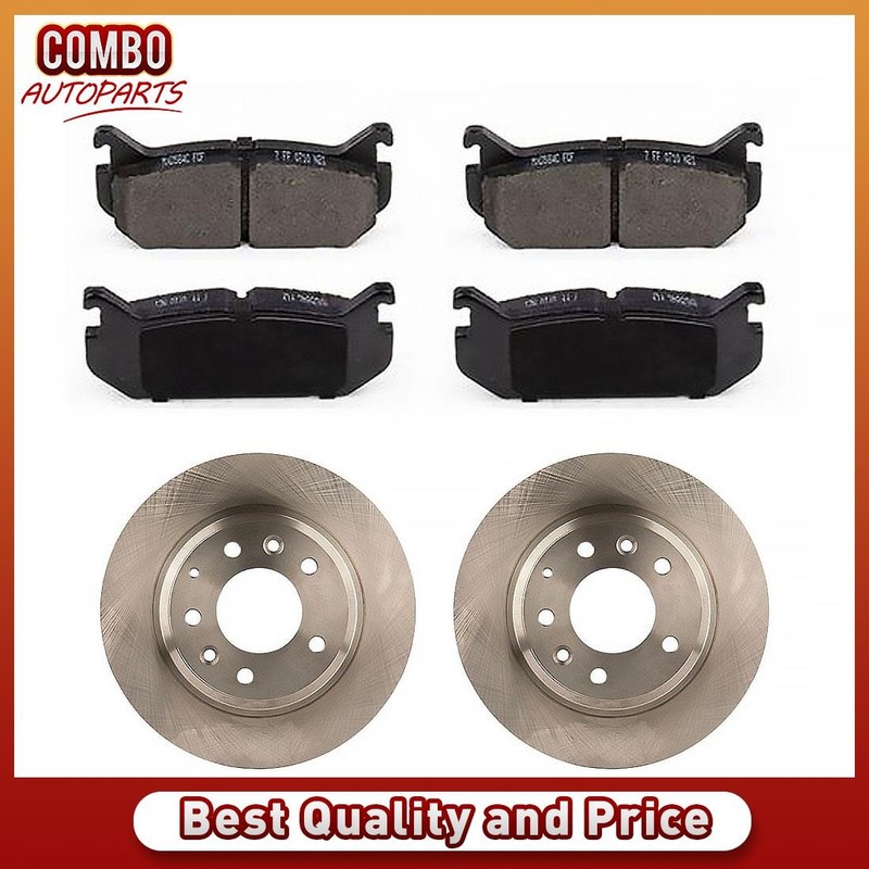 Rear Brake Rotors Ceramic Brake Pads fits 2000 2001 2002 1999 1998 Mazda 626