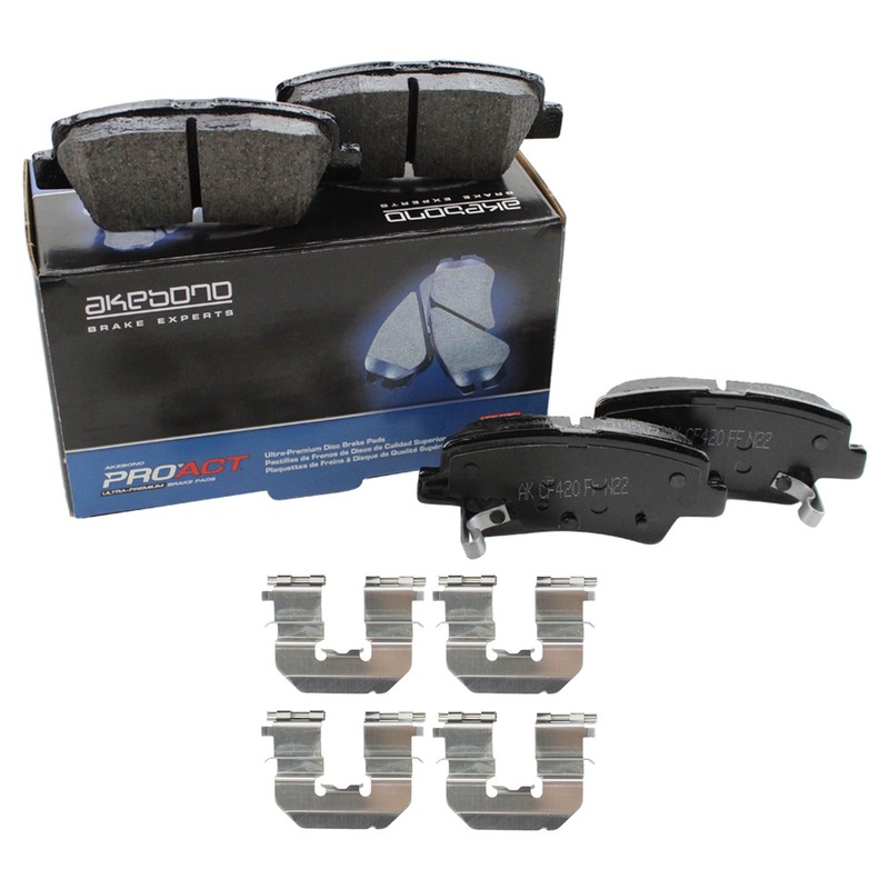 DuraGo Rear Rotors Akebono ProACT Ceramic Disc Brake Pads Kit For Optima 12-15 gallery
