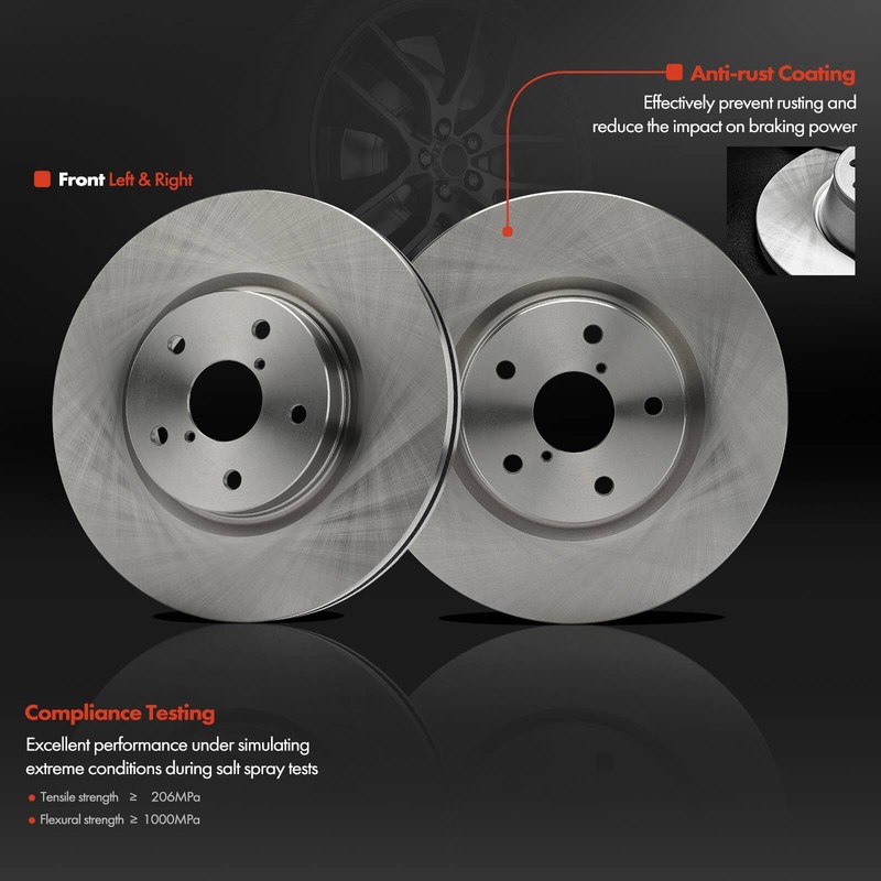 2Pcs Front LH & RH Side Disc Brake Rotors for Subaru Legacy Tribeca Outback WRX gallery
