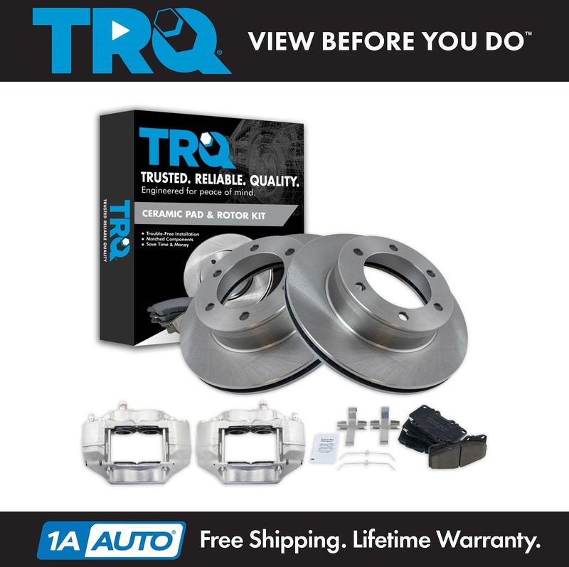 TRQ Front Ceramic Brake Pads & Rotors Fits 1999-2004 Toyota Tacoma