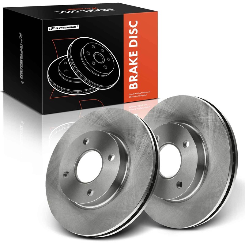 A-Premium Front Side Disc Brake Rotors for Ford Focus 2000-2004 GAS 2.3L 2.0L
