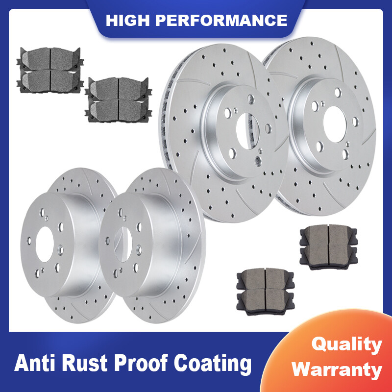 Front Rear Brake Rotors and Brake Pads Kit for Toyota Camry Avalon Lexus ES 300H