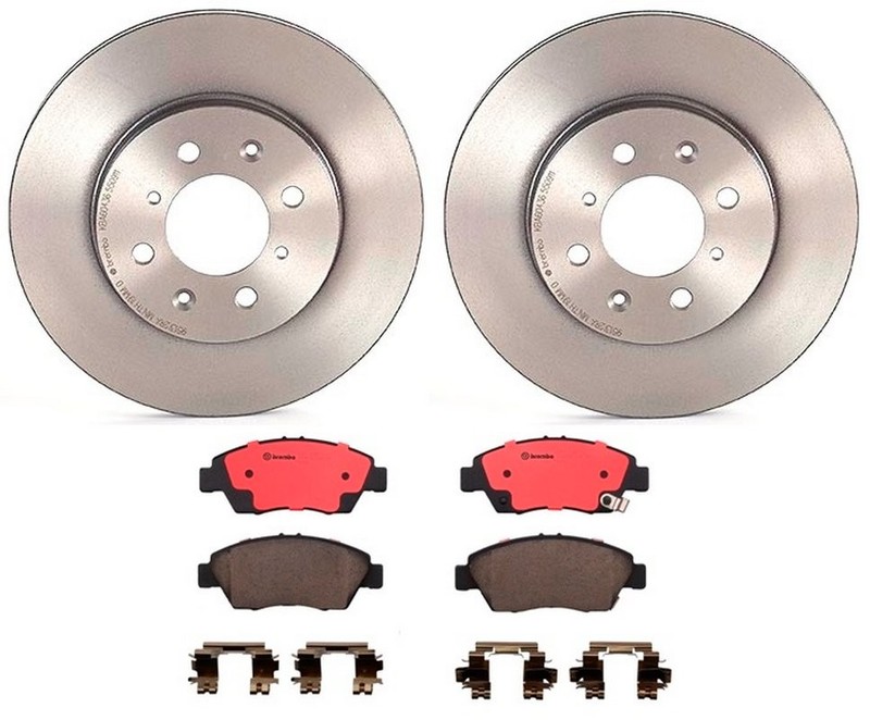 Brembo Front Brake Kit Ceramic Pads Vented Disc Rotors for Honda Civic del Sol
