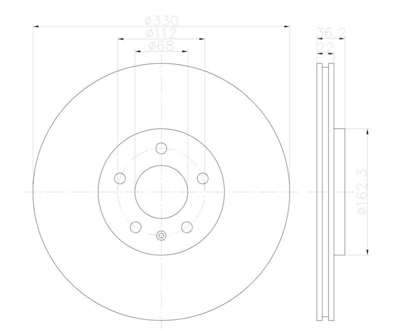 Hella 355123142 BRAKE ROTORS