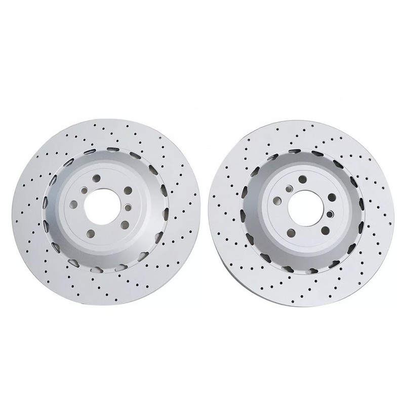 New For BMW F06 F10 F12 M5 M6 Rear Vented & Drilled Disc Brake Rotors