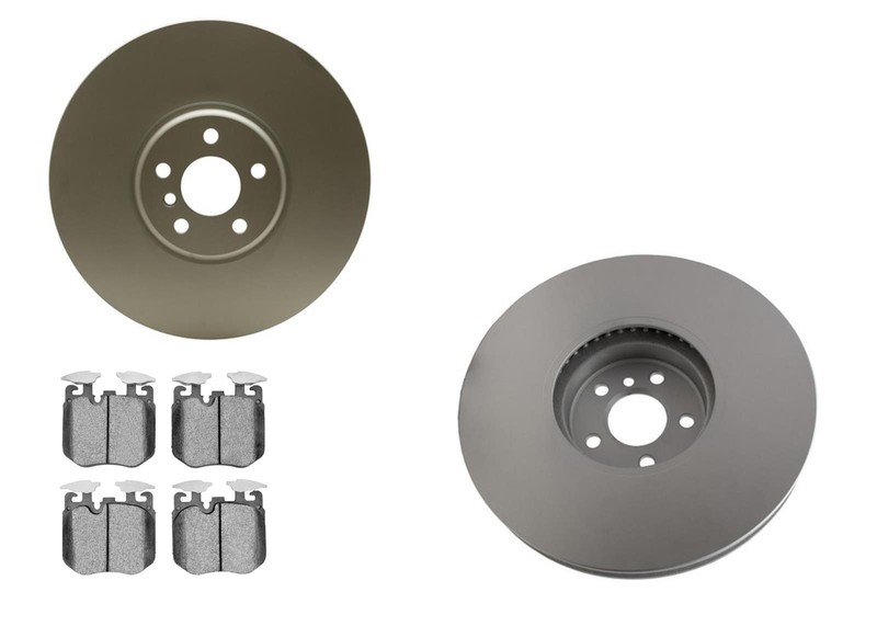 Front Coated Disc Brake Rotors & Pads Fits BMW 540i M Sport 2017-2023 374MM Blue
