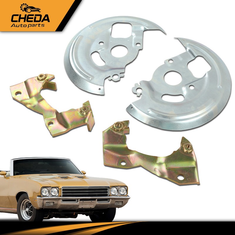 Disc Brake Caliper Brackets+ Backing Plates Dust Shields Fit For 64-72 GM A Body gallery