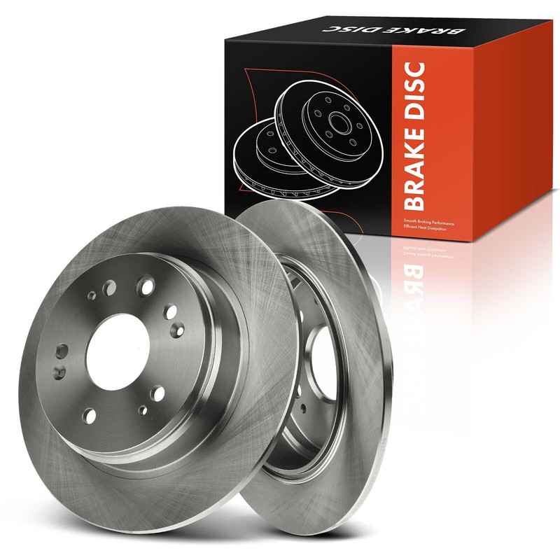 New Rear Left & Right Disc Brake Rotors for Honda CR-V 2002 2003 2004 L4 2.4L