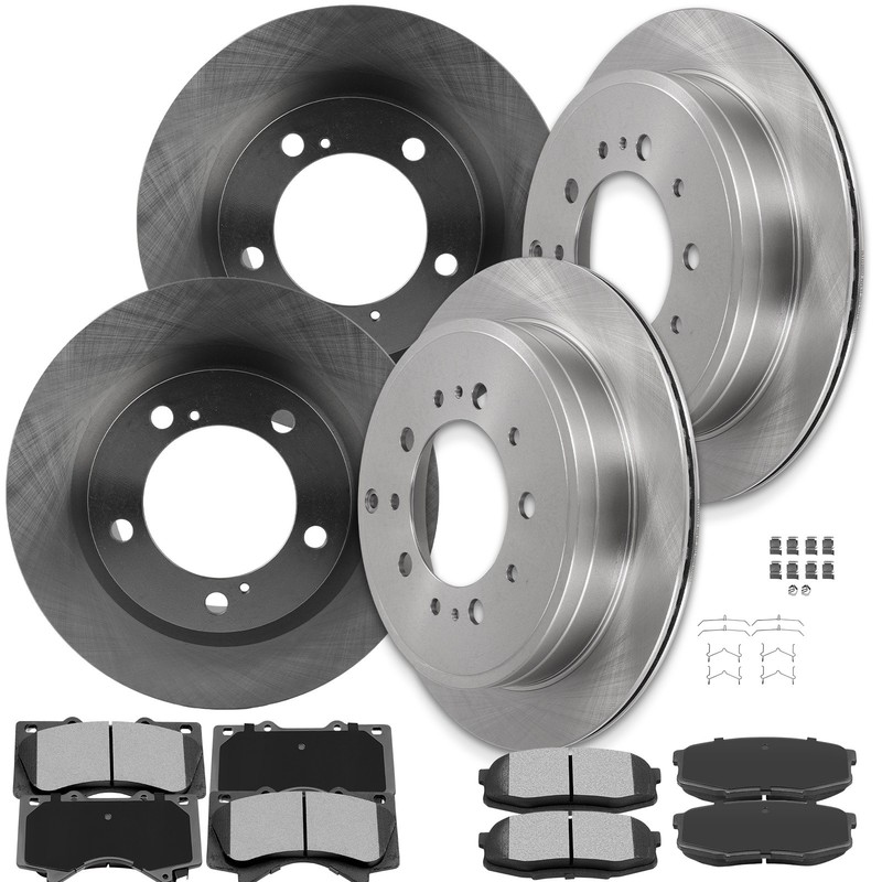 12X For Toyota For Tundra 2007 - 2020 2021 Front Rear Solid Brake Rotors Pads gallery