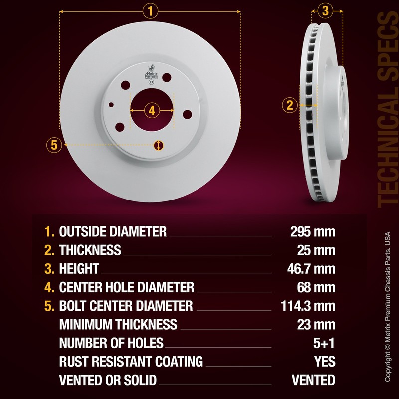 Front Disc Brake Rotor for 2019-2025 Mazda 3 2020-2023 Mazda CX-30 BEET33251 gallery