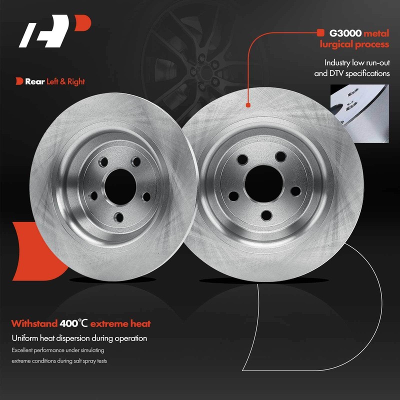 Rear Side Disc Brake Rotors + Brake Pads for Ford Edge Fusion Lincoln MKX MKZ gallery