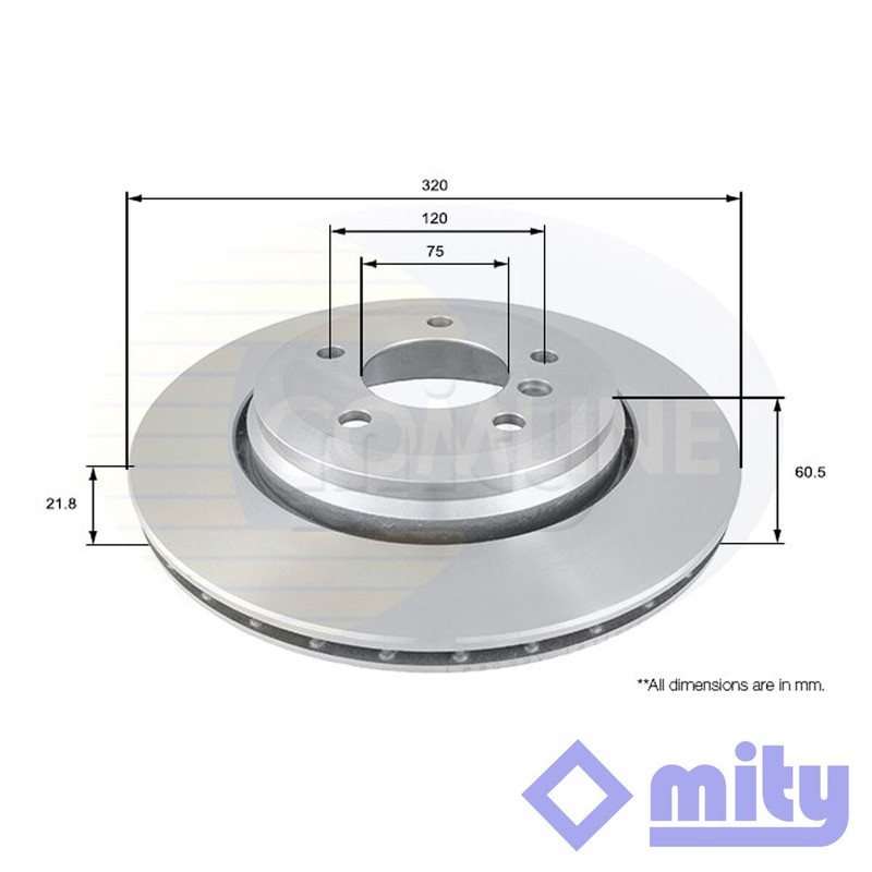 Fits BMW 3 Series 2000-2007 2.5 3.0 D + Other Models Brake Disc Rear Mity #1