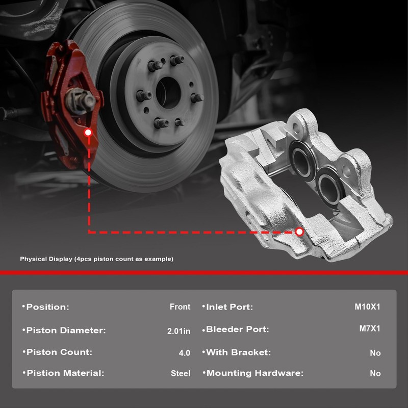 Front Rear Brake Rotors Pads w/Calipers for 07-15 Toyota Tundra Sequoia 4.6/5.7L gallery