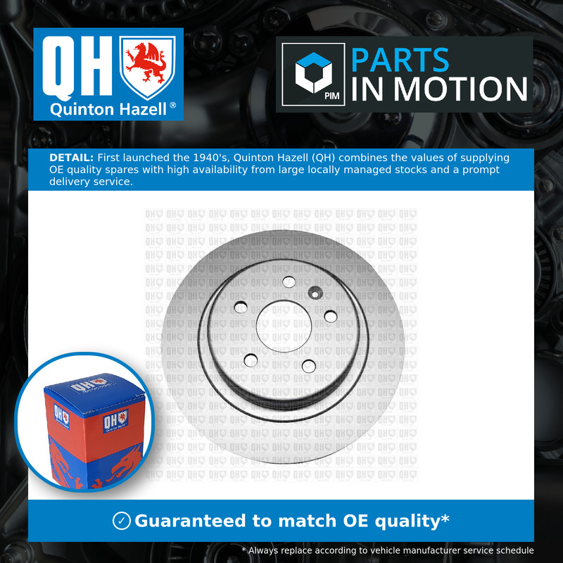 2x Brake Discs Pair Solid fits VAUXHALL ASTRA K 1.6D Rear 2015 on 288mm Set QH
