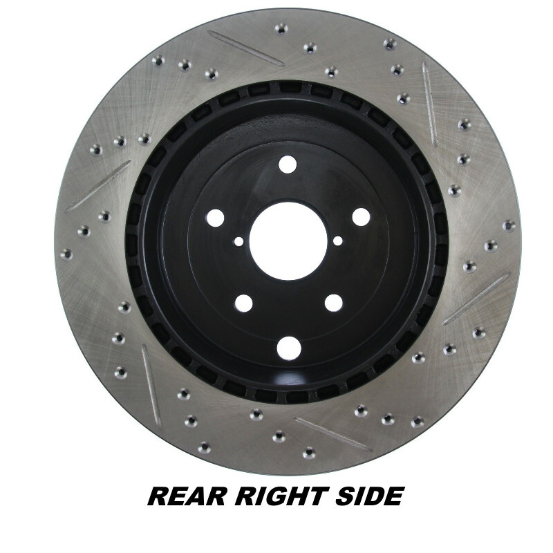 StopTech Sport Drilled & Slotted 1-Piece Rear for Brake Rotor 13-17 WRX STI gallery