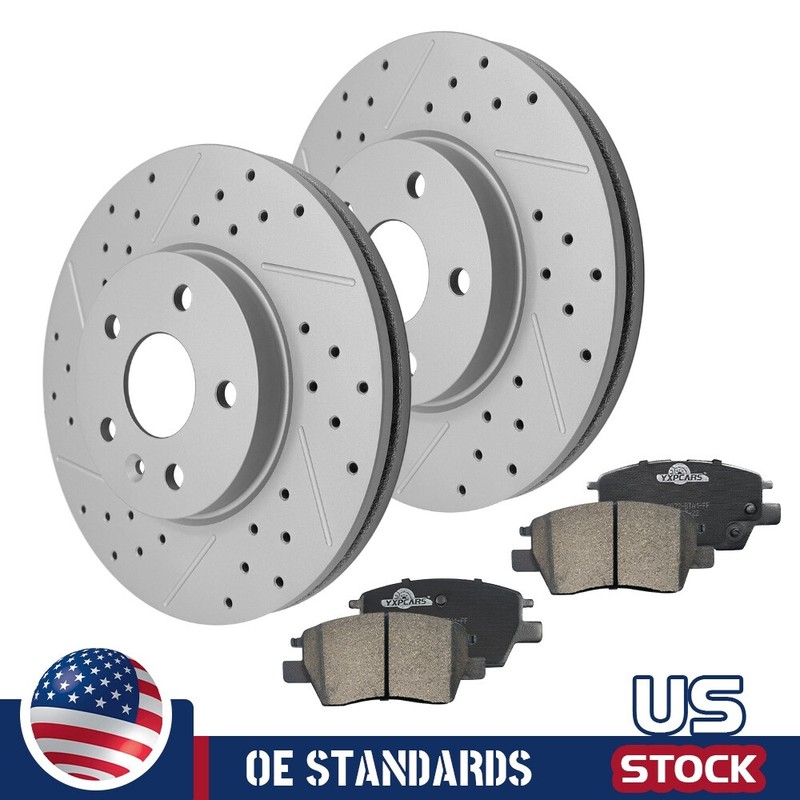 For Chevrolet Cruze Bolt EV EUV Volt Front Disc Rotors Ceramic Brake Pads