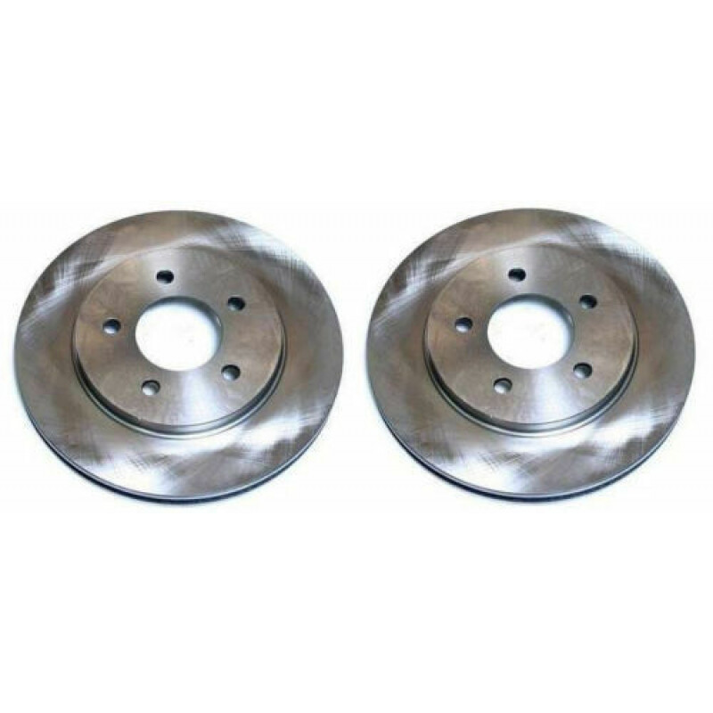 2x Front Brake Discs Left Right For Chrysler Voyager 96-00 Dodge Caravan 16″ New
