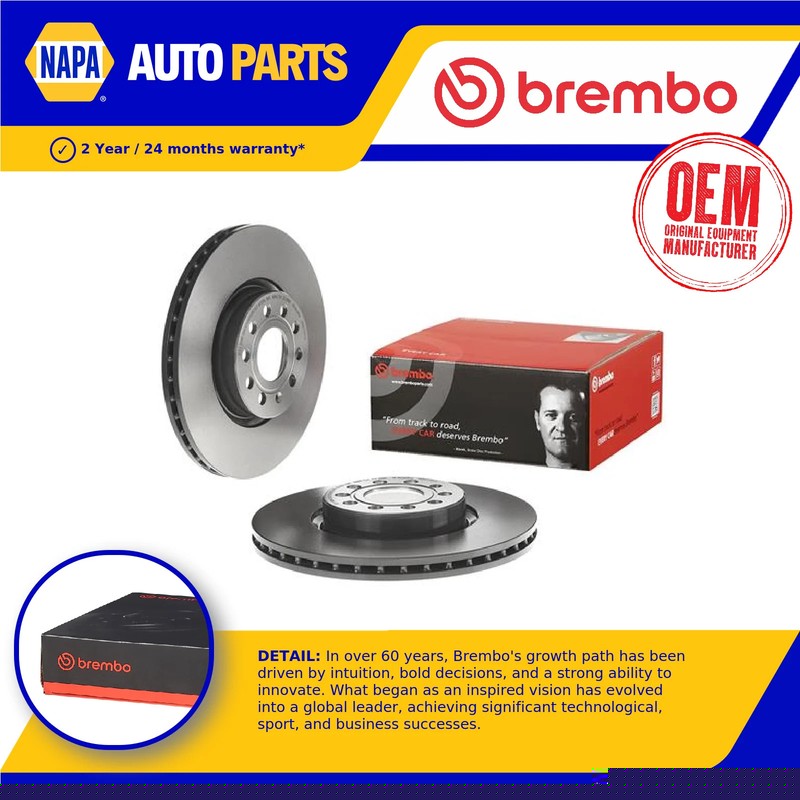 2x Brake Discs Pair Vented fits VW T-ROC A11, AC7 Front 1.0 1.5 2.0 2.0D 2017 on