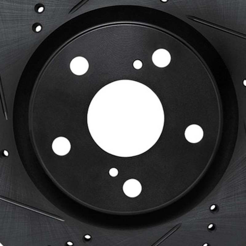 For Volvo S60 2019-2025 Rotor Set | Black | Drilled And Slotted Rotor Style gallery