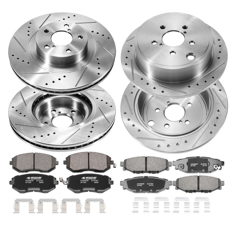 Front Rear Drilled Disc Brake Rotors Kit for Subaru Forester Outback 2010 – 2012