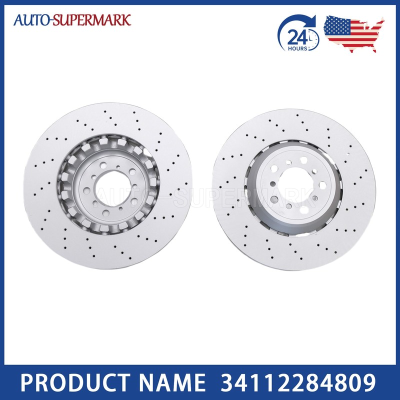 New 34112284809 Rotor 34112284810 Pair of Front Brake Discs For BMW M4 M3 M2