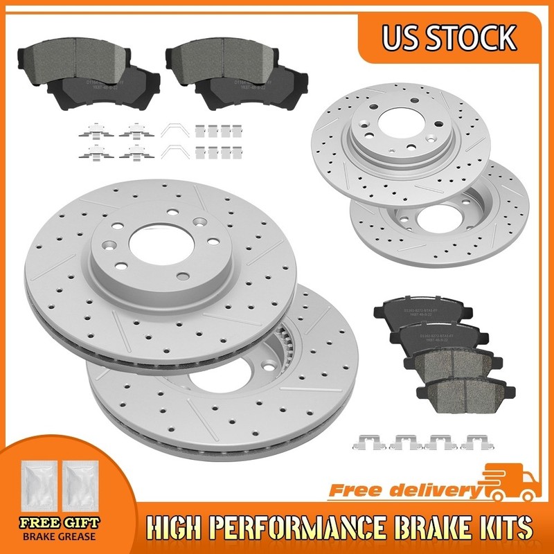 Front Rear Brake Rotor Pad For Ford Fusion Lincoln MKZ Zephyr Mazda 6 Milan
