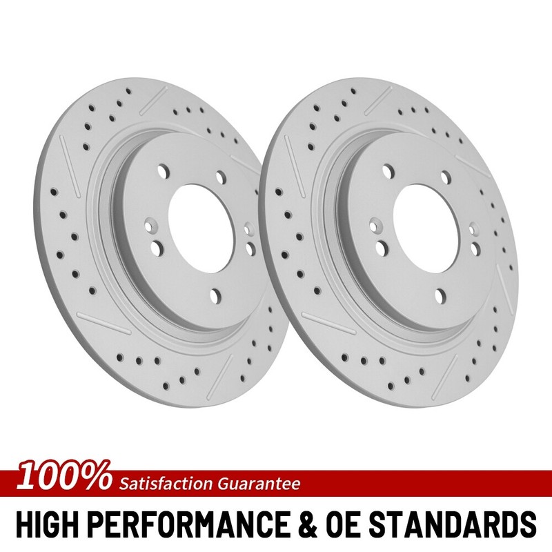 Rear Brake Rotor Pair For Hyundai Kia Sonata Optima Ioniq Elantra Gt Forte5 Niro
