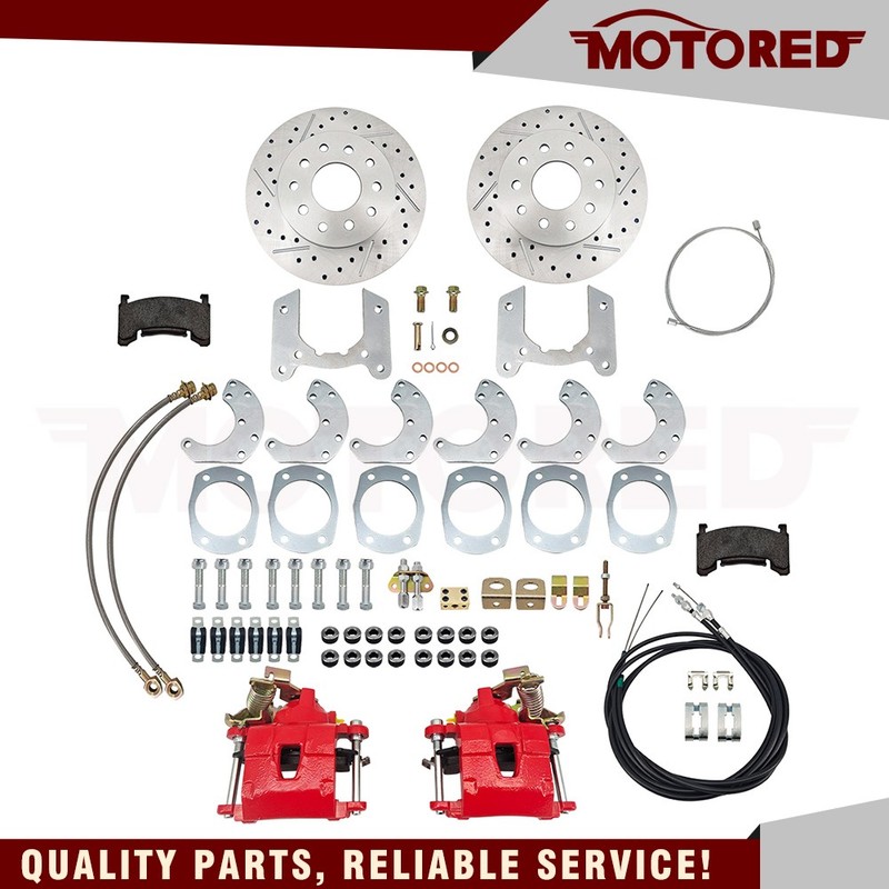New For Ford 9 Inch Universal Rear-End Disc Brake Conversion Kit, Red