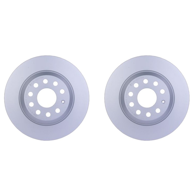Hella Pair Set of Rear Solid 300mm Disc Brake Rotors For Jetta Q3 Quattro Tiguan