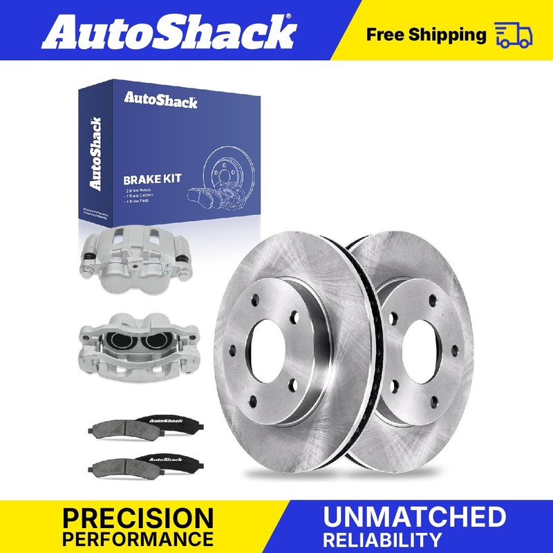 Front Brake Rotors Ceramic Pads Calipers for Chevy Blazer S10 GMC Jimmy V6