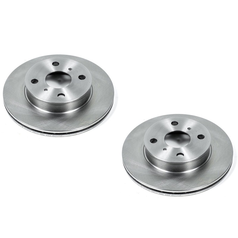 SET-P15JBR390-2 Powerstop Brake Discs 2-Wheel Set Front Sedan for Geo Prizm