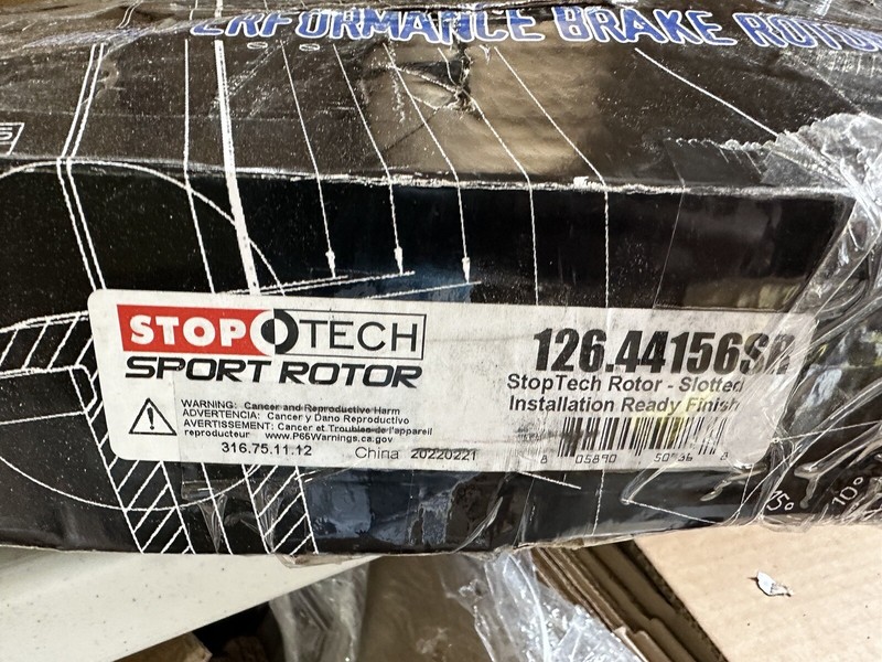Stoptech 126.44156SR Sport Slotted Disc Brake Rotor