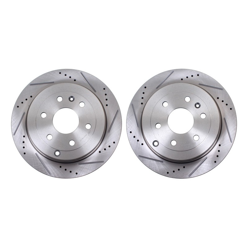 13.03" Rear Drilled Brake Rotors For Buick Enclave Chevy Traverse GMC Acadia gallery