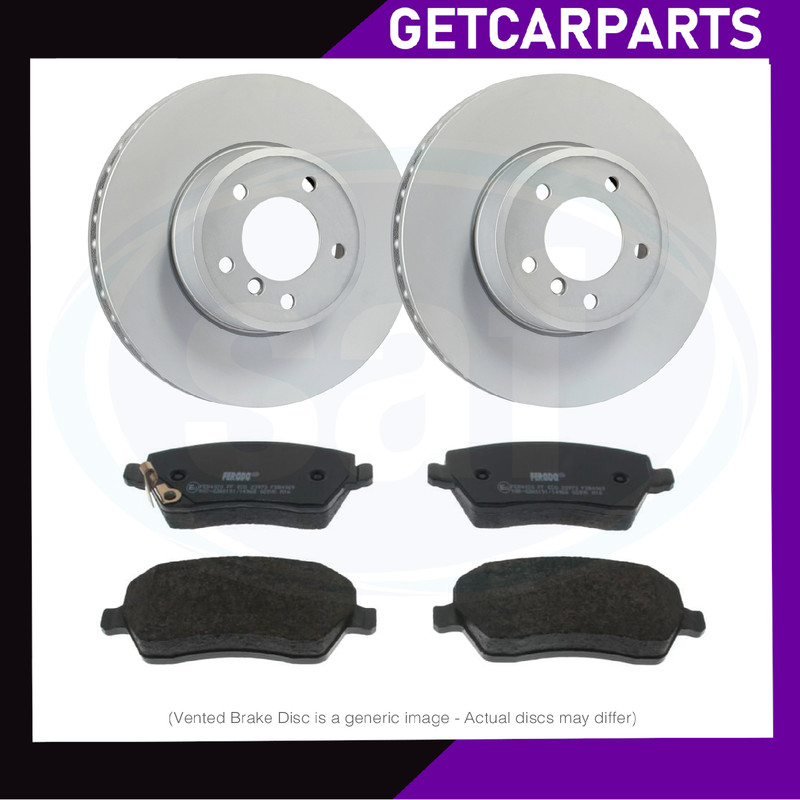 Front Vented Brake Discs/Pads Fits Nissan Micra K14 2016+ 0.9/1.0/1.5