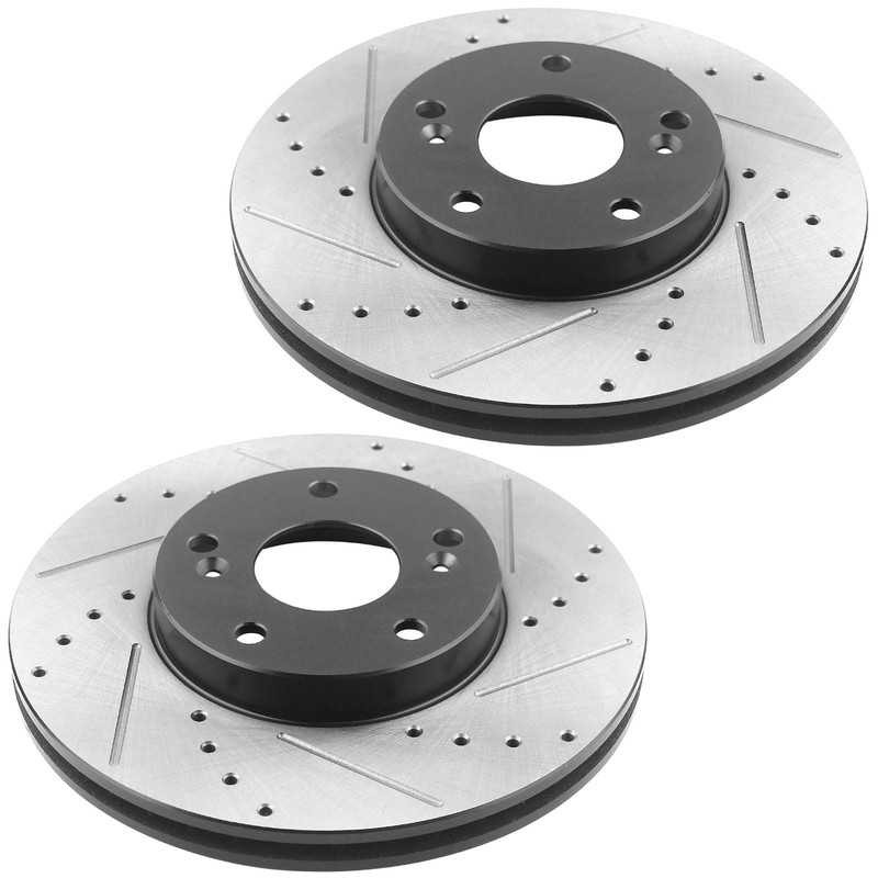 Front Drilled Brake Rotors for 2011-2017 Kia Forte5 Sportage Rondo 2PCS gallery