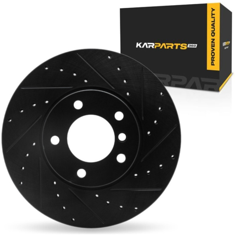 For BMW X1 2012-2015 Brake Rotor | Black | 312 mm. / 12.28 inch Outside Diameter