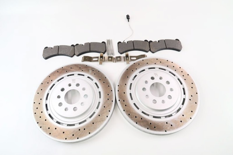 Maserati Ghibli Quattroporte front brake pads rotors + FREE oil filter #1320 gallery