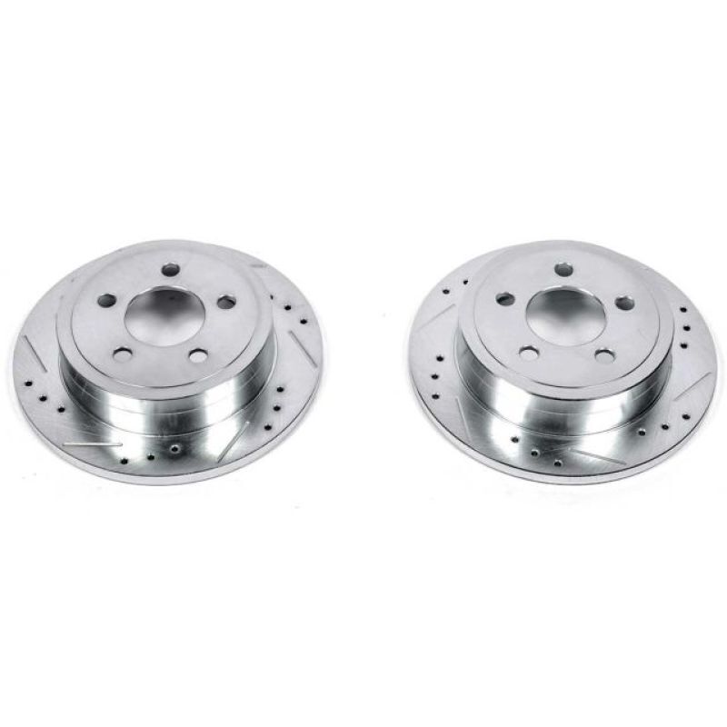 PowerStop AR8768XPR Rear Drilled & Slotted Rotors for 03-07 Jeep Liberty/TJ