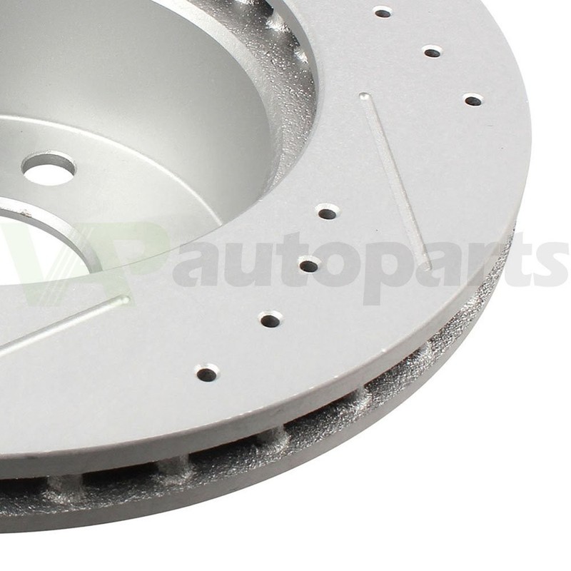 Drilled & Slotted Front Brake Rotors Discs 2PCS For 1990 1991-1999 Jeep Wrangler gallery