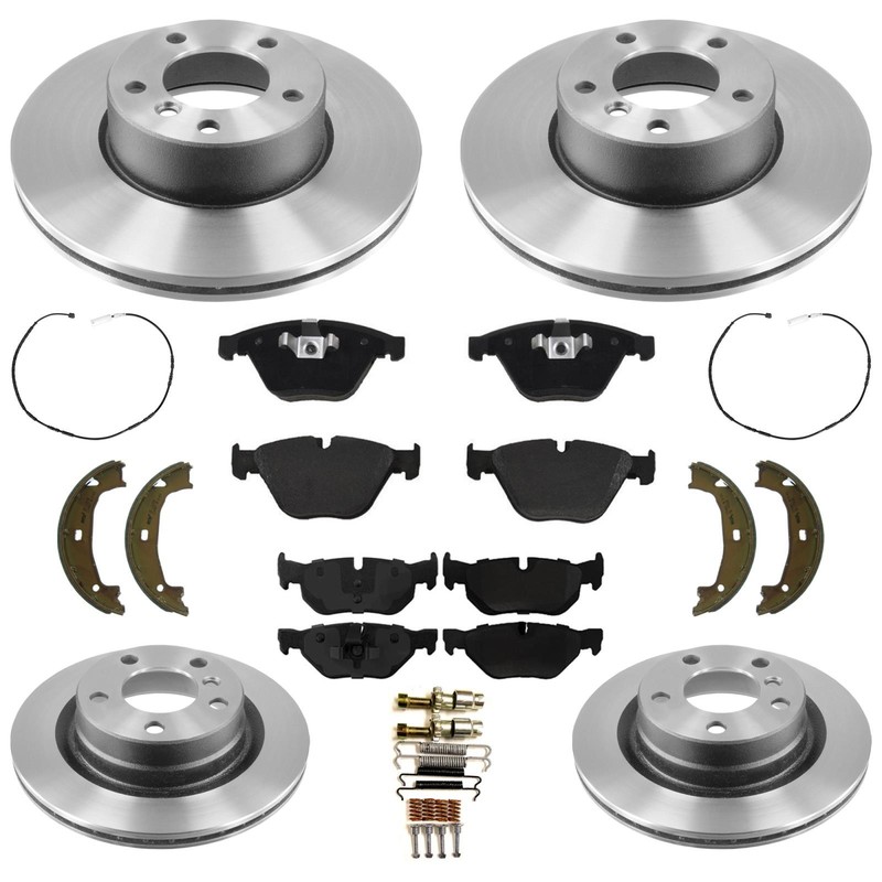 Disc Brake Rotors R90 Pads Fits BMW 328i 2010-2011 Rear Wheel Drive Coupe Sedan