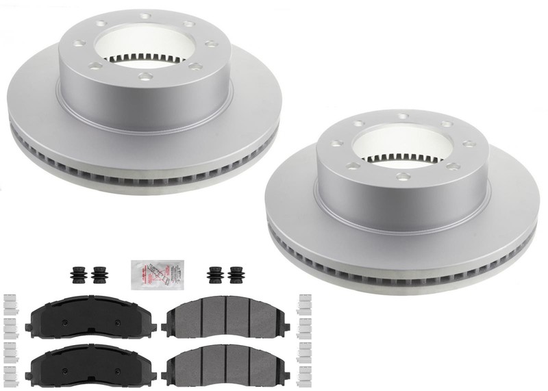 Front Disc Brake Rotors Fleet Brake Pads fits Ford F250 Super Duty 2023-2024 4×4