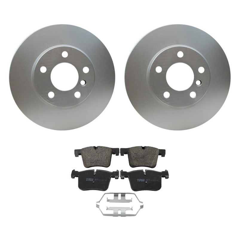 Hella Front Rotors TRW Pro Low-Met Disc Brake Pads Kit For BMW F25 X3 F26 X4 SUV