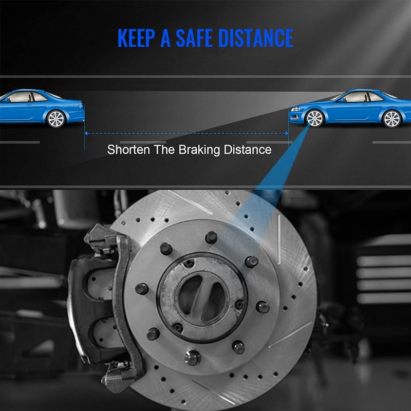 Front Rear Drilled Rotors Ceramic Brake Pads Kit for 2015 2016-2020 Ford Mustang gallery