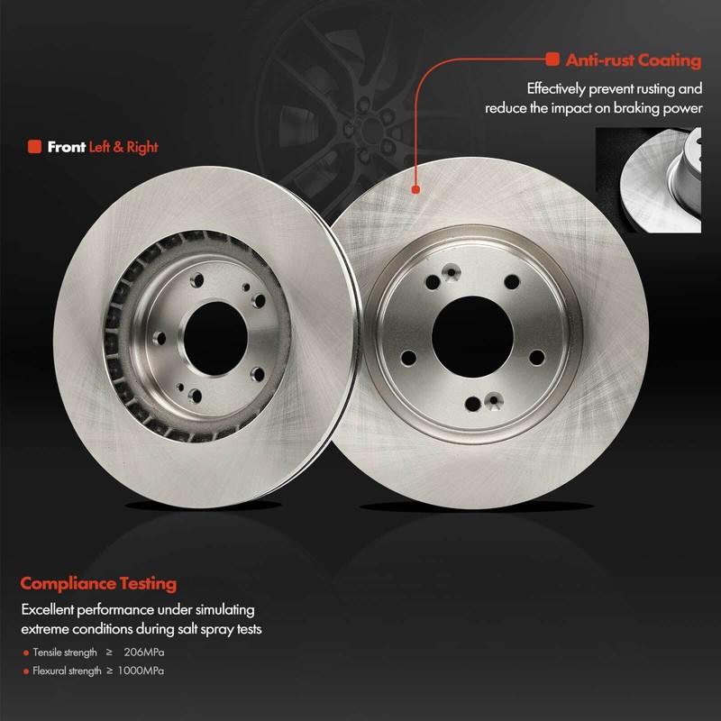 12Pcs Front & Rear Disc Brake Rotors & Brake Pad for Hyundai Tucson Kia Sportage gallery