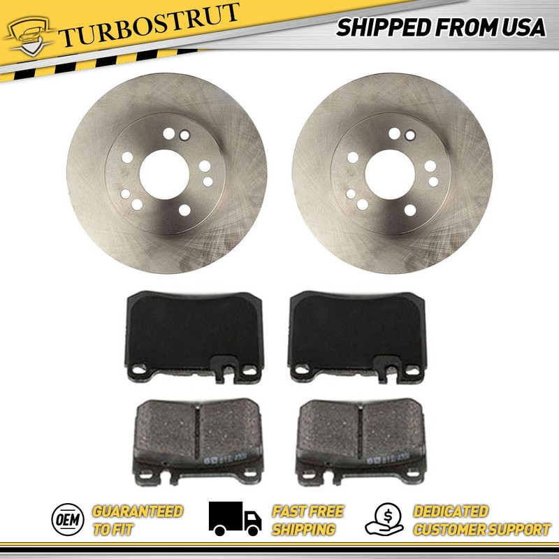 Front OE Brake Rotors Brake Pads Kit For 1986-1989 Mercedes-Benz 560SL