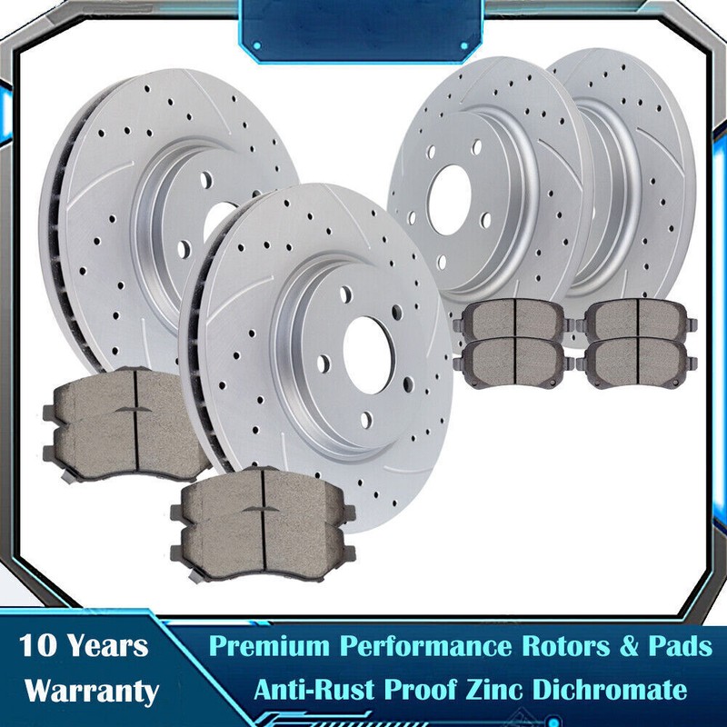 Front Rear Brake Rotors and Pads Kits for TOWN & COUNTRY Journey Grand Caravan