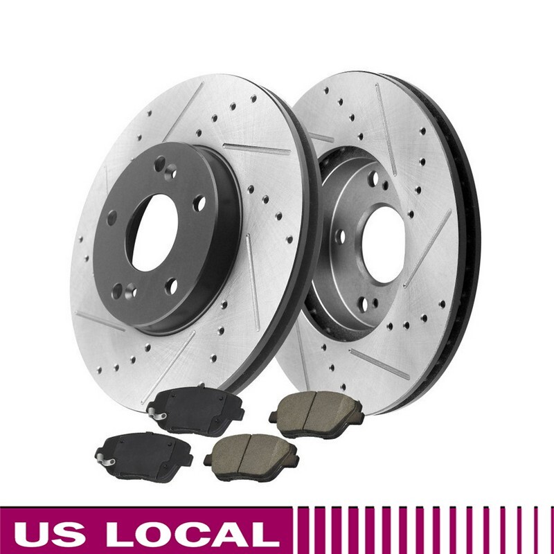 Front Disc Rotors And Ceramic Brake Pads for 2011 – 2014 2015 2016 Kia Optima