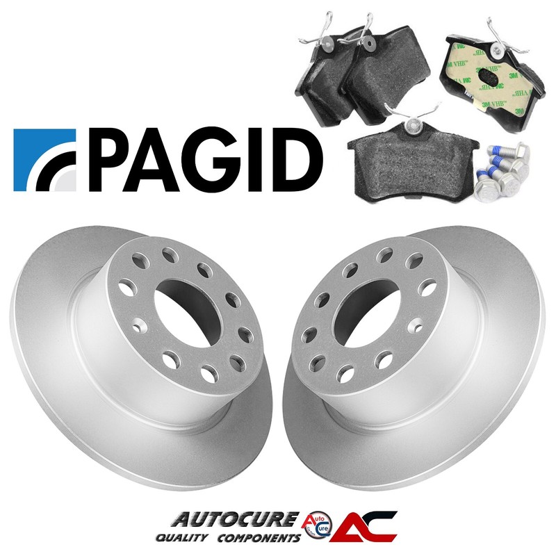 FITS SKODA OCTAVIA 16L TDI (MK3) PAGID REAR BRAKE DISCS & PADS SET [2017 – 2020]
