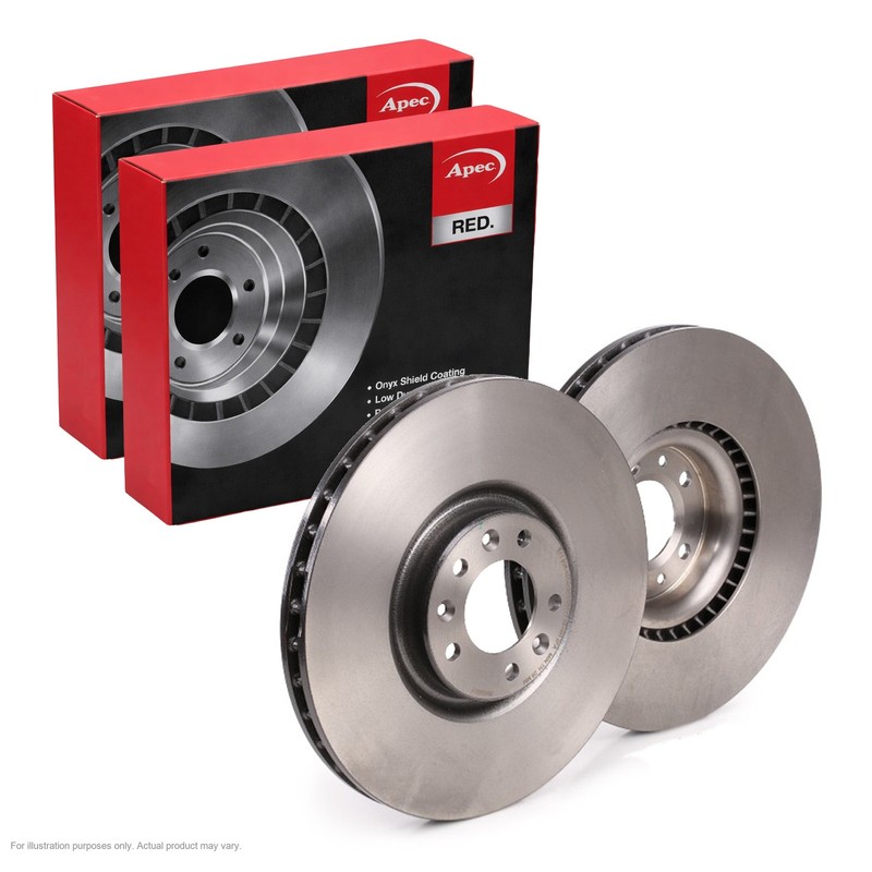 2X APEC Front Brake Discs for CITROËN C5 III 2009-14 340mm Vented DSK3058