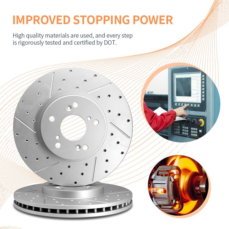 350mm VENTED Rear Disc Brake Rotors Set for Lincoln Aviator 2020 2021 2022-2025 gallery